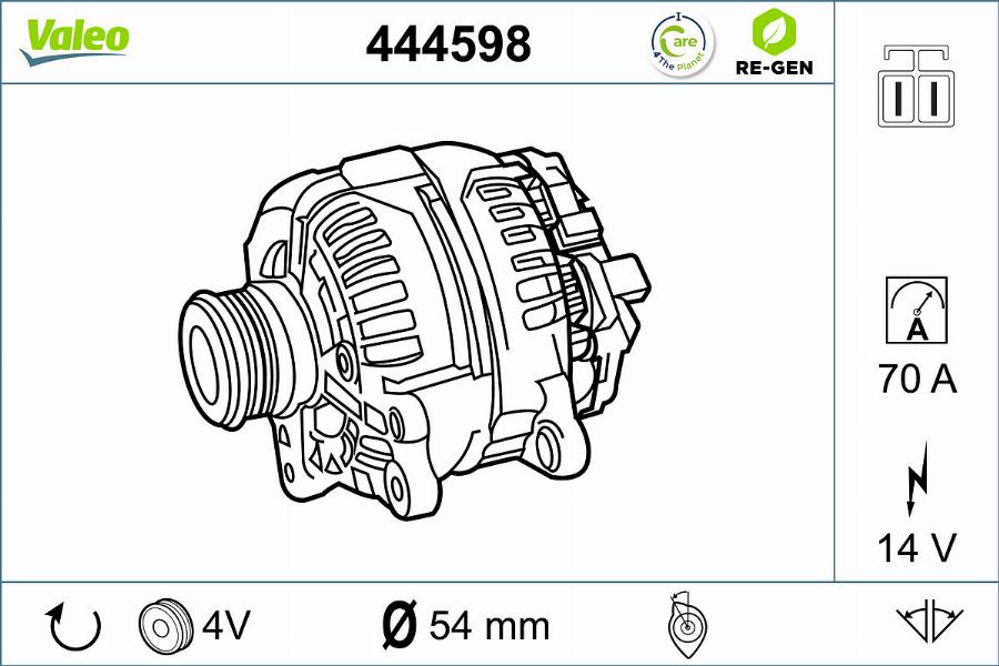 Valeo 444598 - Laturi inparts.fi