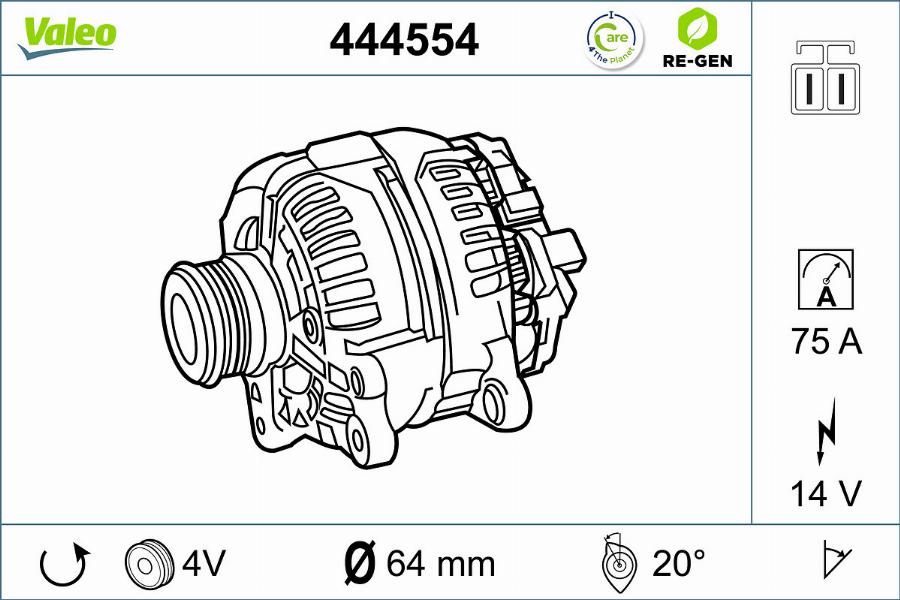 Valeo 444554 - Laturi inparts.fi