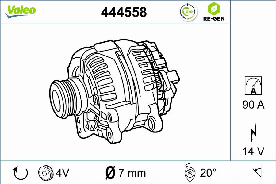 Valeo 444558 - Laturi inparts.fi