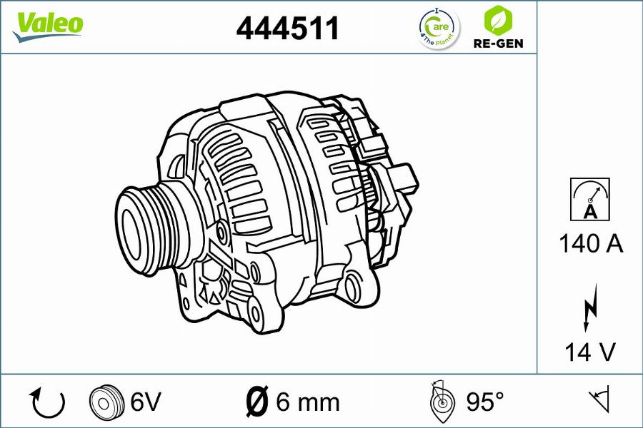 Valeo 444511 - Laturi inparts.fi