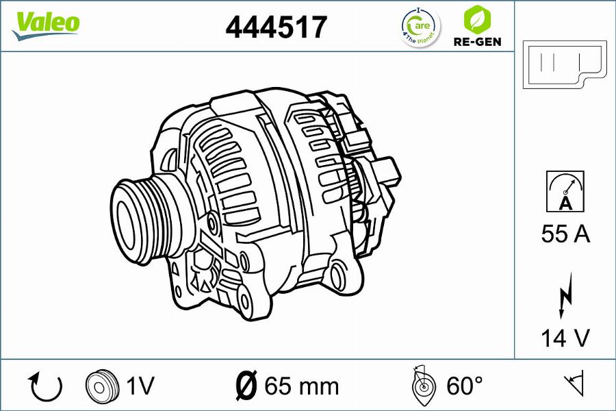 Valeo 444517 - Laturi inparts.fi