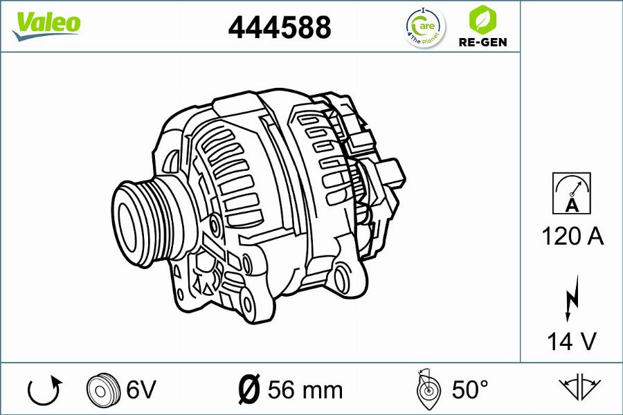 Valeo 444588 - Laturi inparts.fi