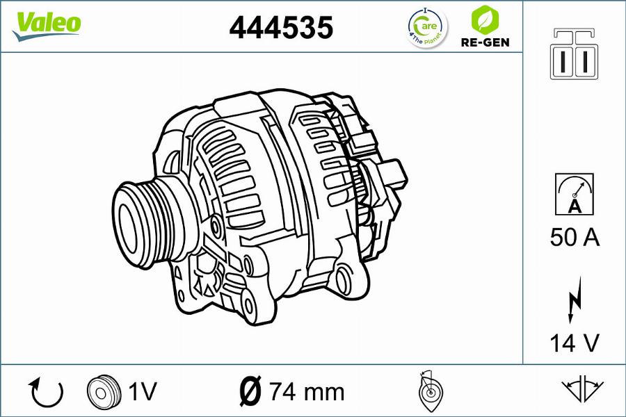 Valeo 444535 - Laturi inparts.fi