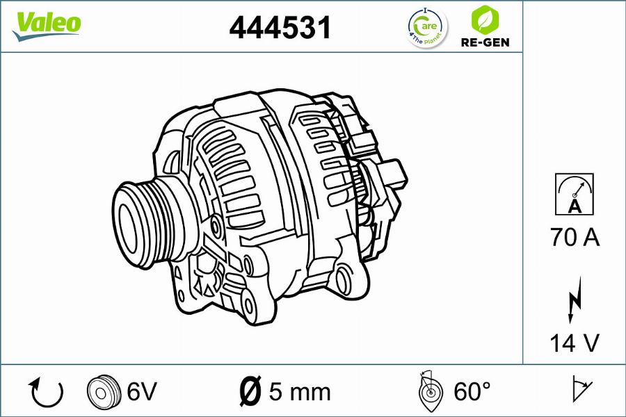 Valeo 444531 - Laturi inparts.fi