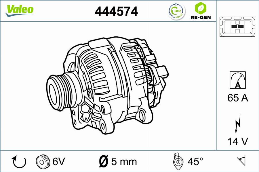 Valeo 444574 - Laturi inparts.fi