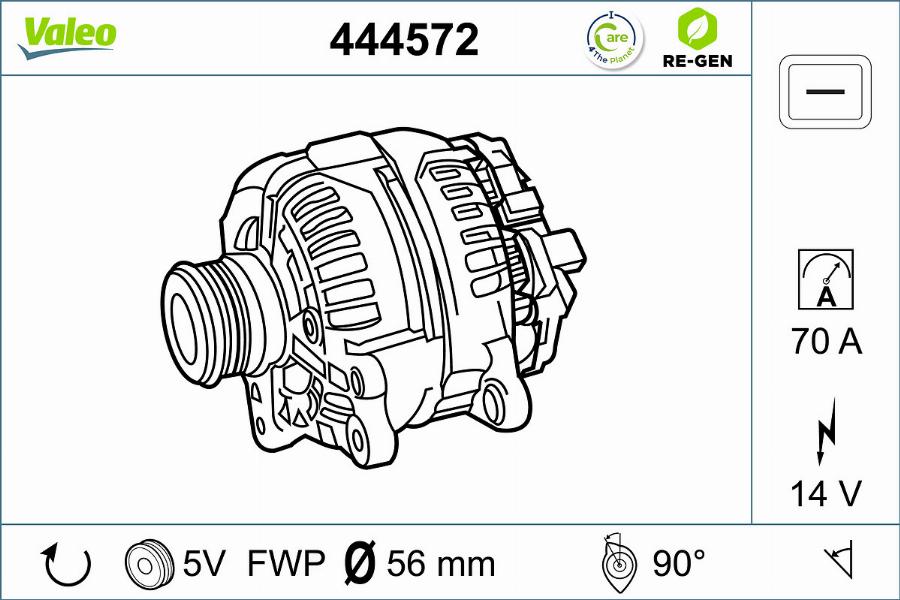 Valeo 444572 - Laturi inparts.fi