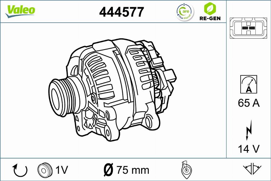 Valeo 444577 - Laturi inparts.fi