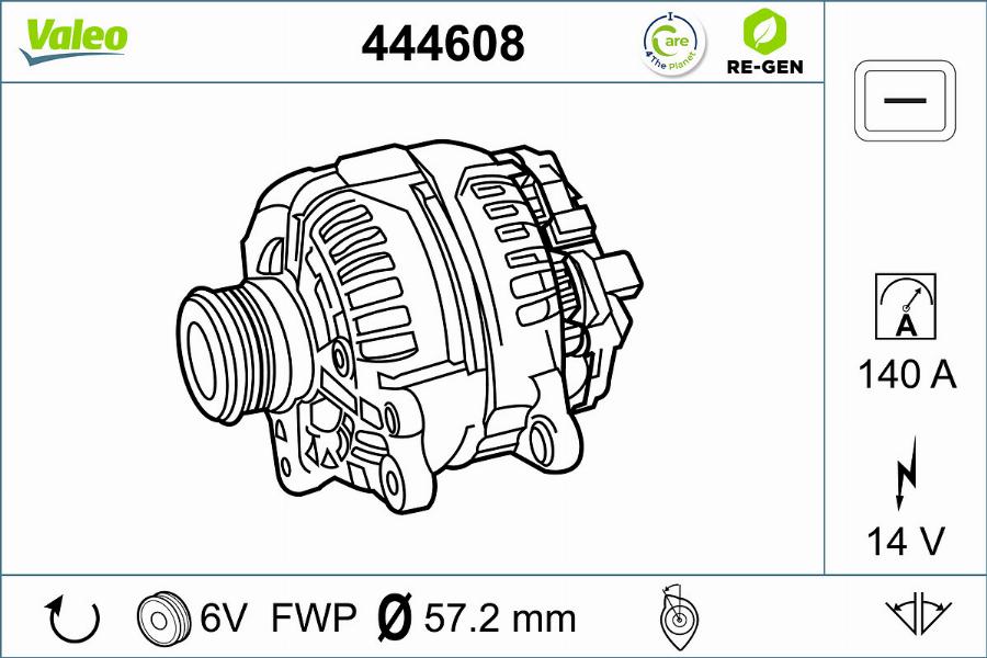 Valeo 444608 - Laturi inparts.fi