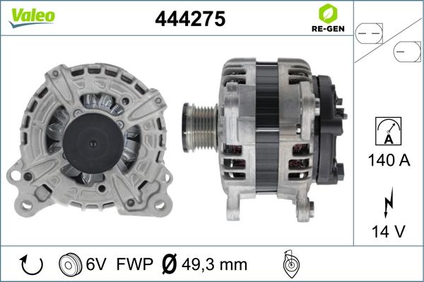 Valeo 444275 - Laturi inparts.fi