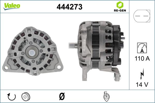 Valeo 444273 - Laturi inparts.fi