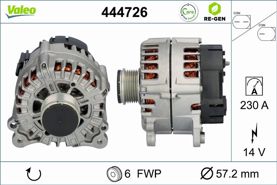 Valeo 444726 - Laturi inparts.fi