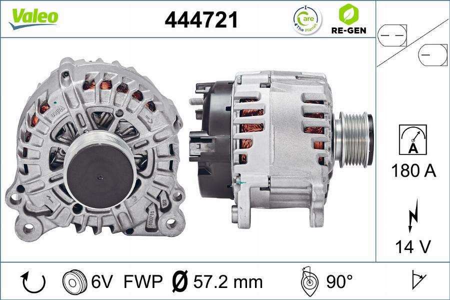 Valeo 444721 - Laturi inparts.fi