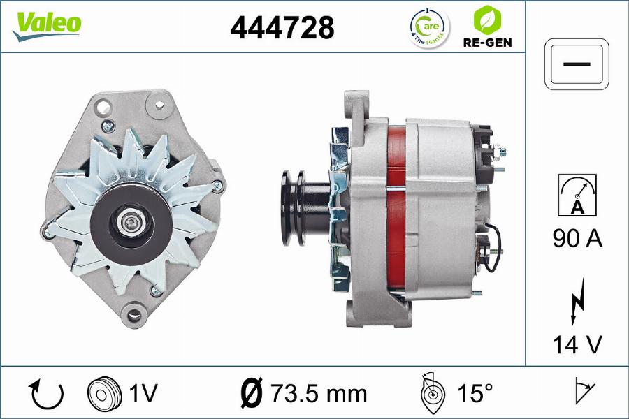 Valeo 444728 - Laturi inparts.fi