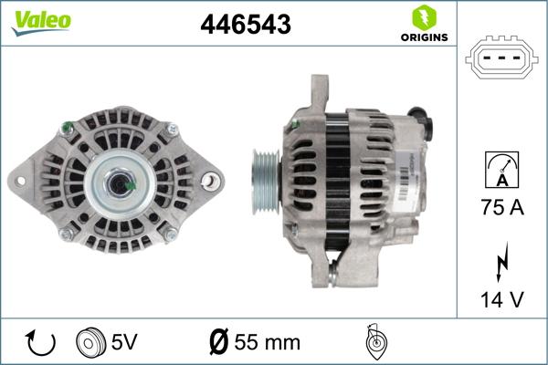 Valeo 446543 - Laturi inparts.fi