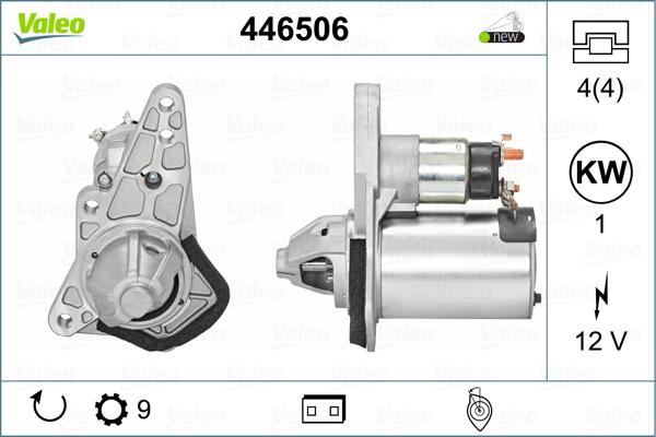 Valeo 446506 - Käynnistinmoottori inparts.fi