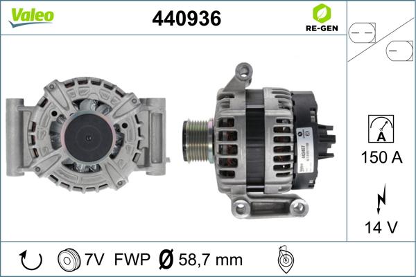 Valeo 440936 - Laturi inparts.fi