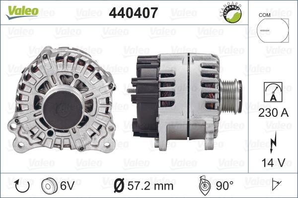 Valeo 440407 - Laturi inparts.fi