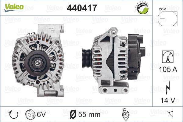 Valeo 440417 - Laturi inparts.fi