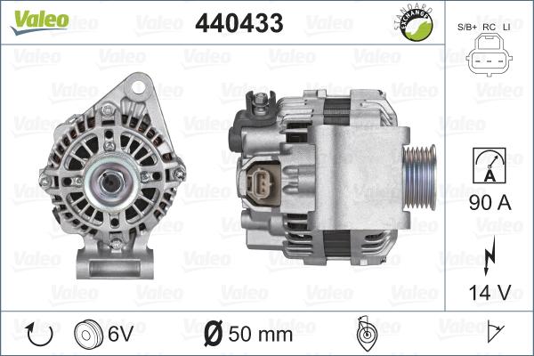 Valeo 440433 - Laturi inparts.fi