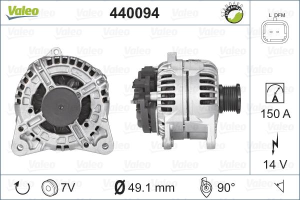 Valeo 440094 - Laturi inparts.fi