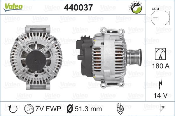 Valeo 440037 - Laturi inparts.fi