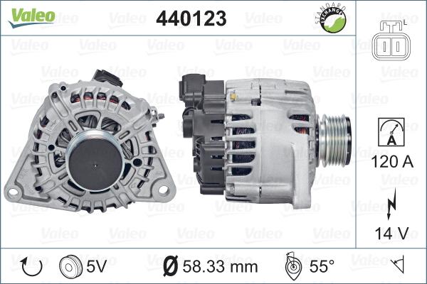 Valeo 440123 - Laturi inparts.fi