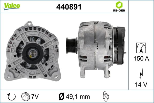 Valeo 440891 - Laturi inparts.fi