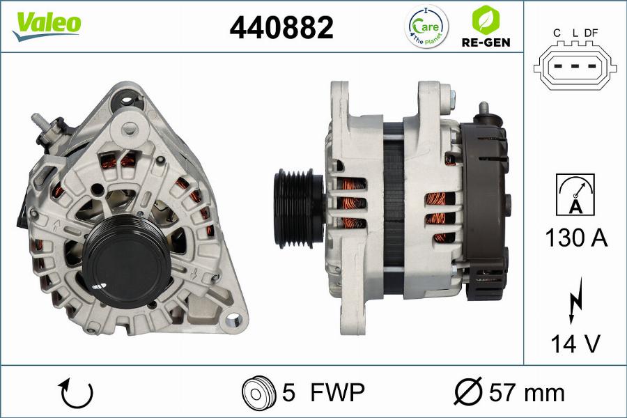 Valeo 440882 - Laturi inparts.fi