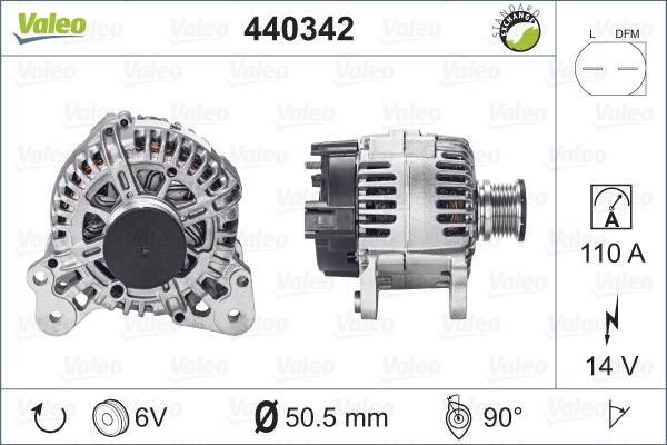 Valeo 440342 - Laturi inparts.fi