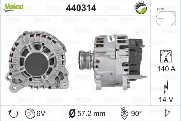 Valeo 440314 - Laturi inparts.fi