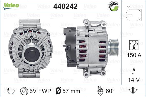 Valeo 440242 - Laturi inparts.fi