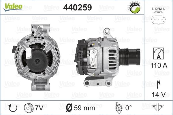 Valeo 440259 - Laturi inparts.fi