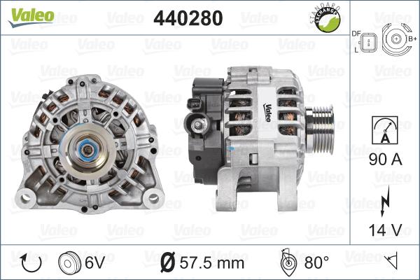 Valeo 440280 - Laturi inparts.fi