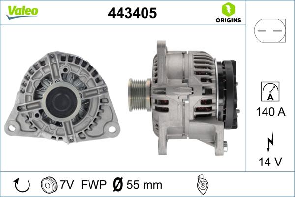 Valeo 443405 - Laturi inparts.fi