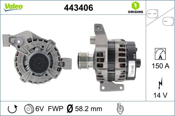 Valeo 443406 - Laturi inparts.fi