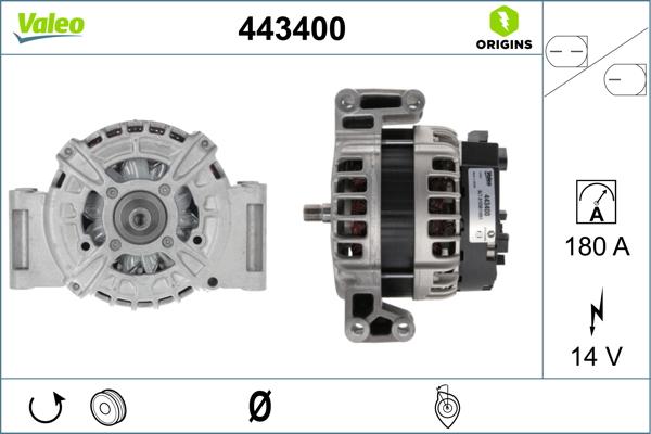 Valeo 443400 - Laturi inparts.fi