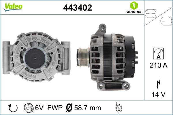 Valeo 443402 - Laturi inparts.fi