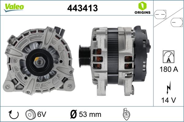 Valeo 443413 - Laturi inparts.fi