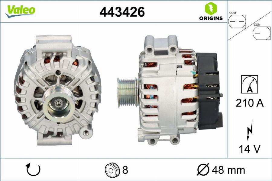 Valeo 443426 - Laturi inparts.fi