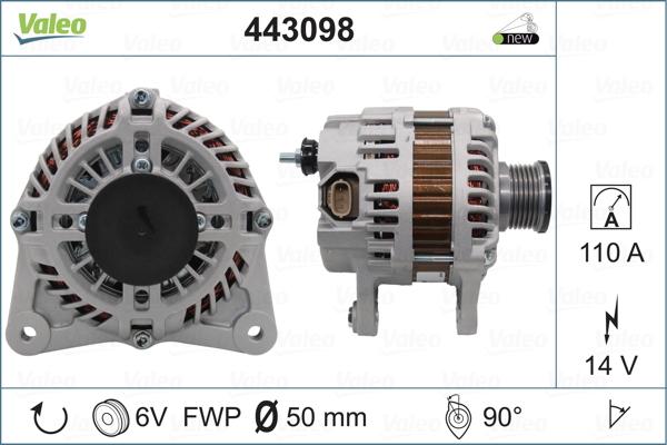 Valeo 443098 - Laturi inparts.fi