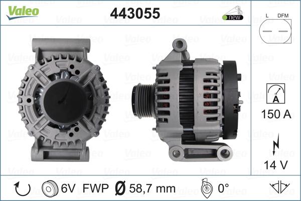 Valeo 443055 - Laturi inparts.fi