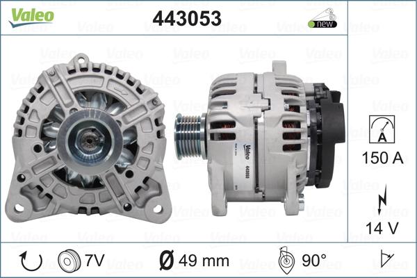 Valeo 443053 - Laturi inparts.fi