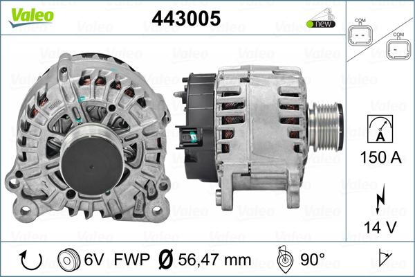 Valeo 443005 - Laturi inparts.fi