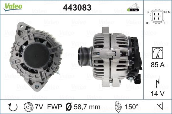 Valeo 443083 - Laturi inparts.fi