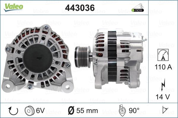 Valeo 443036 - Laturi inparts.fi