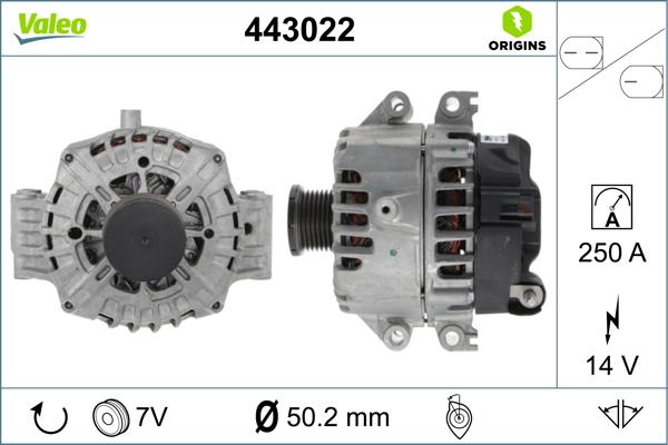 Valeo 443022 - Laturi inparts.fi