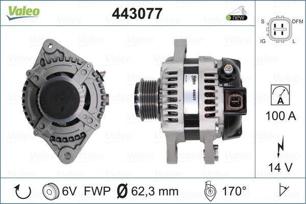 Valeo 443077 - Laturi inparts.fi