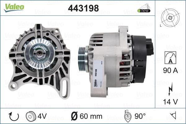 Valeo 443198 - Laturi inparts.fi