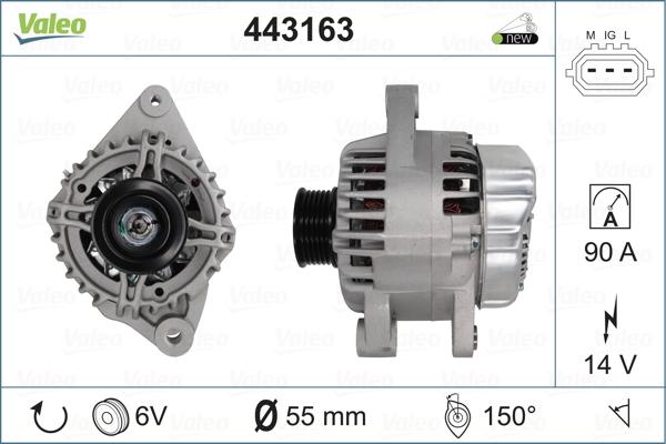 Valeo 443163 - Laturi inparts.fi