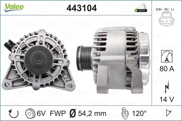 Valeo 443104 - Laturi inparts.fi